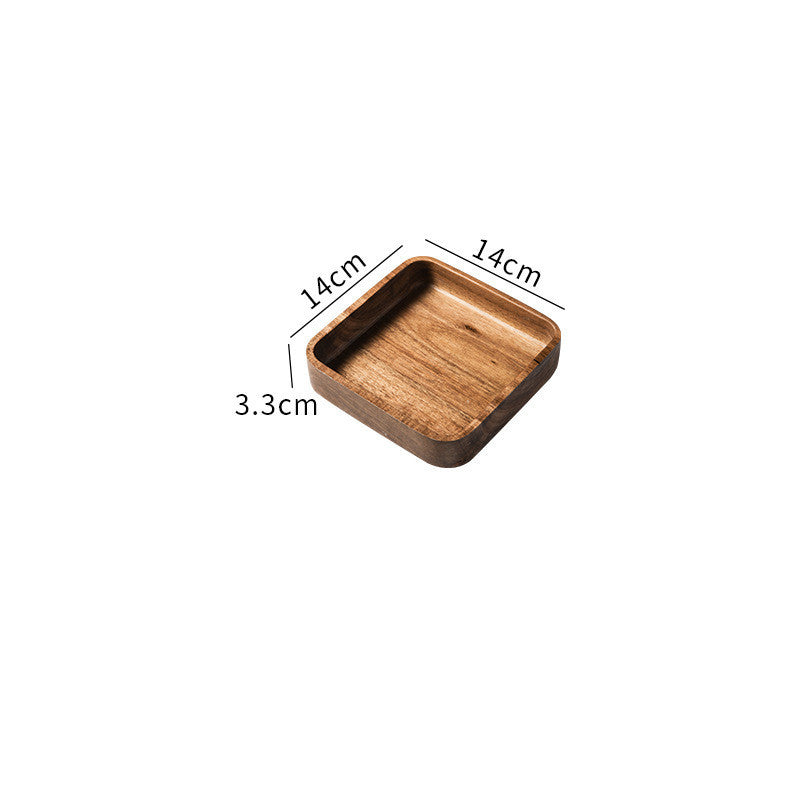 Wooden tray in Japandi style