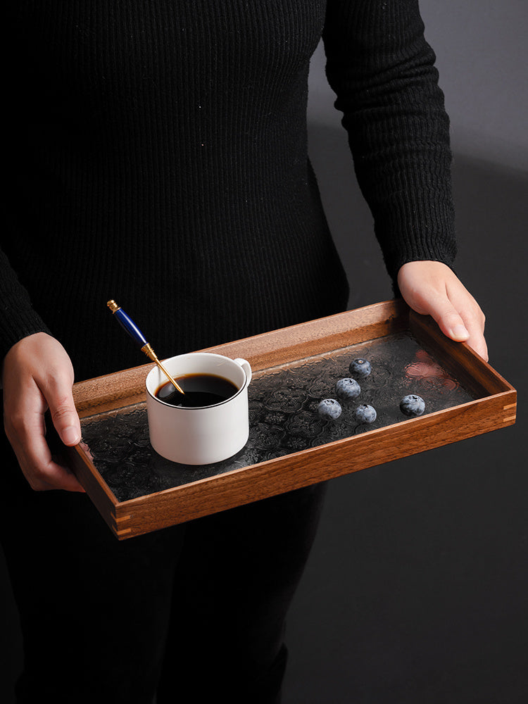 Tray made of beech/walnut wood