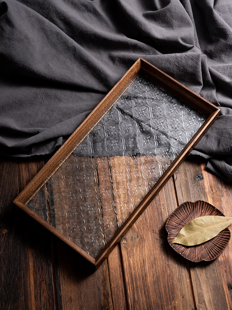 Tray made of beech/walnut wood