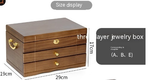 Solid Wood Storage Jewelry Box