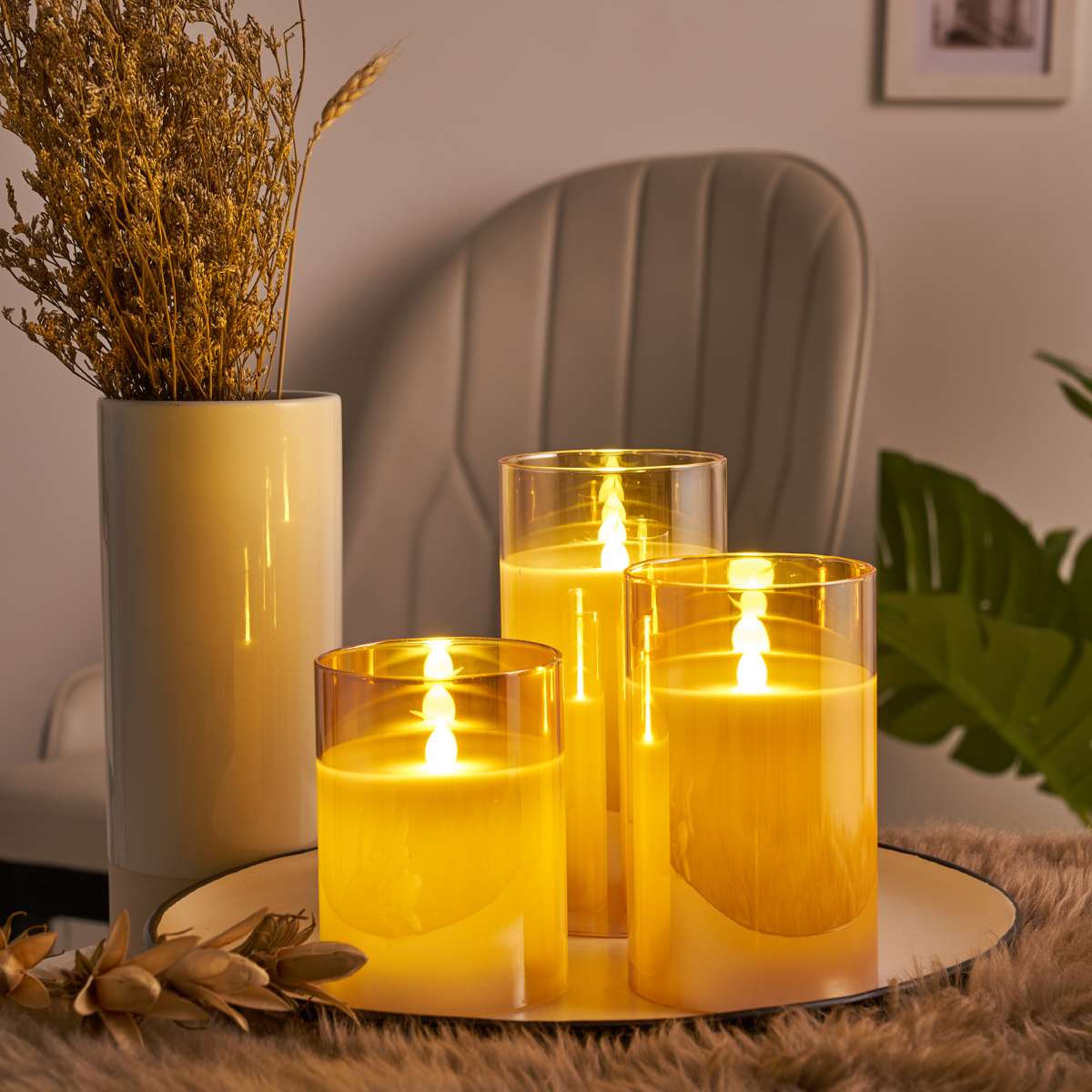 SolaraFlame™ - Electric Real Wax Candle (Set of 3)