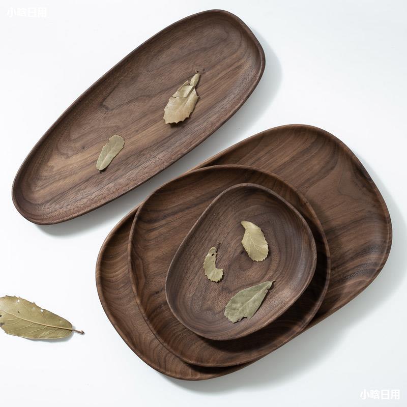 Walnut wood plate