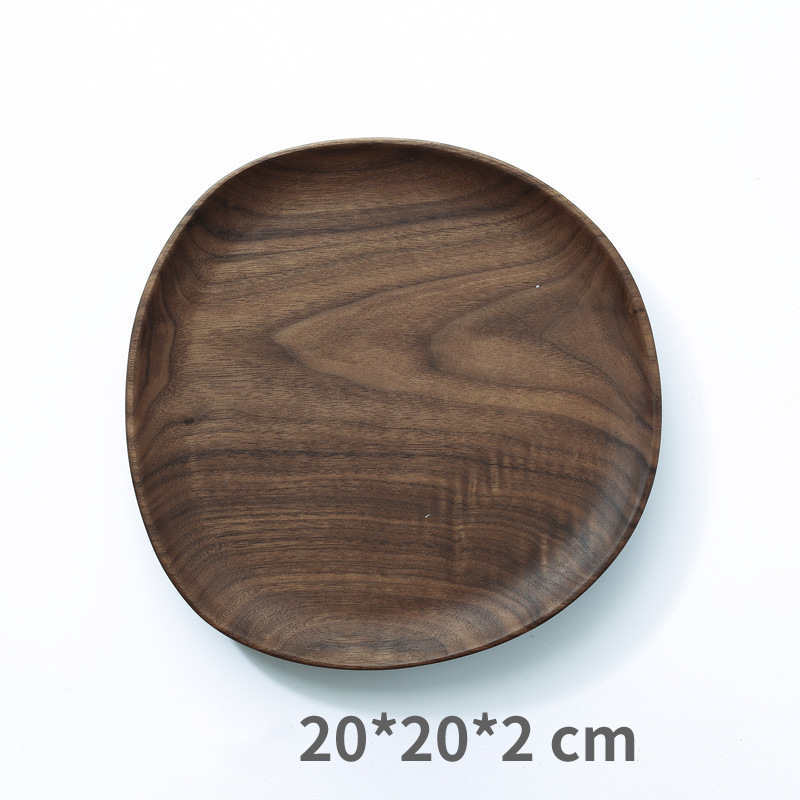 Walnut wood plate