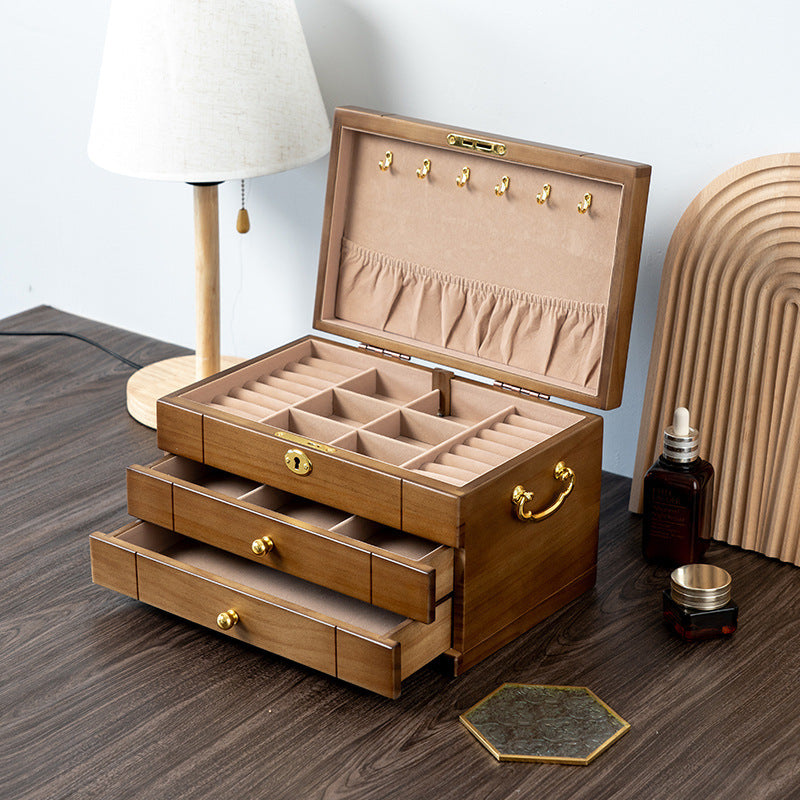 Solid Wood Storage Jewelry Box